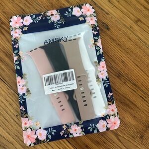 NIB- Apple Watch Bands - Pink, White, Tan & black